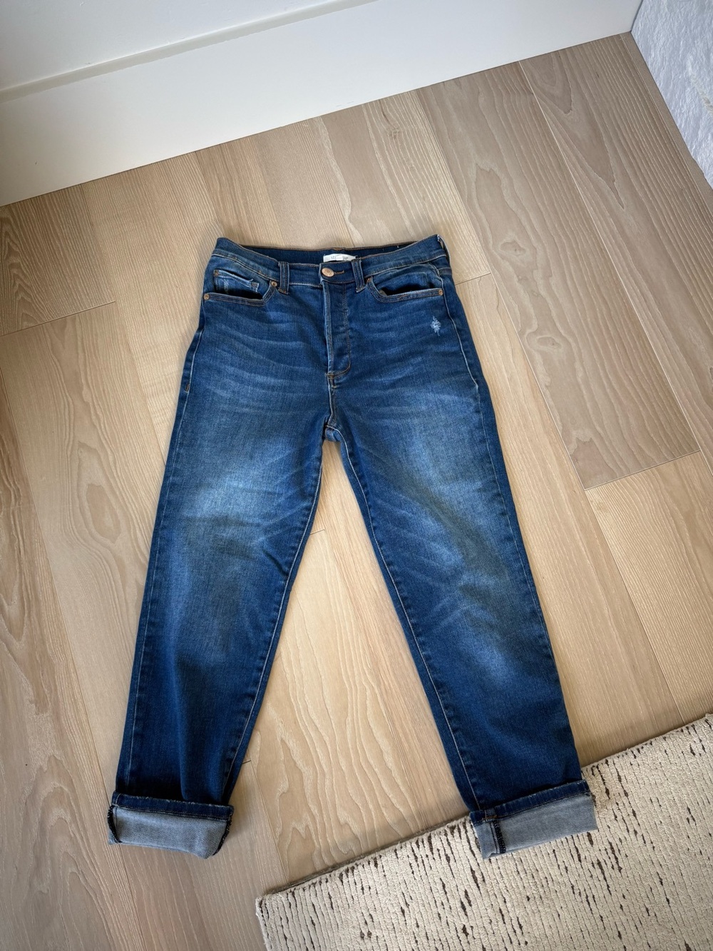 STS Blue Women's christy high rise Dark Blue Cropped Boyfriend Jeans